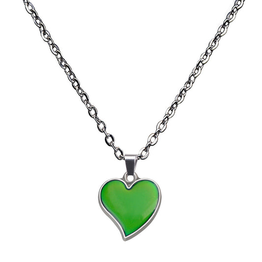 Warm Color Changing Love Heart Necklace