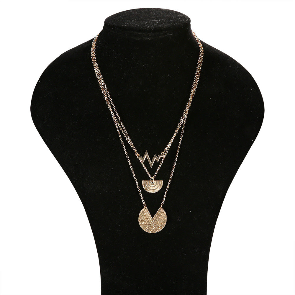 Boho Geometric Multi-Layer Necklace