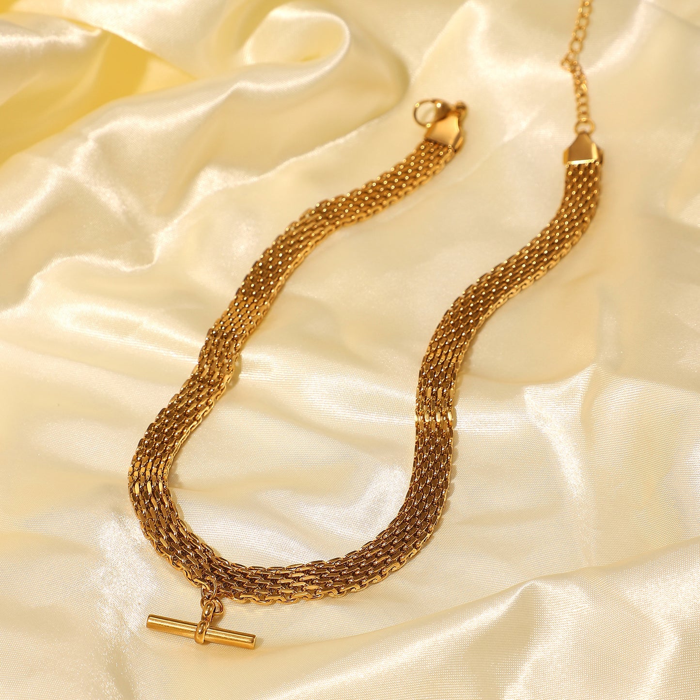 Punk Hip Hop 18K Gold Stainless Steel Necklace