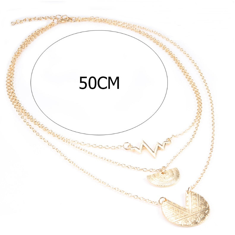 Boho Geometric Multi-Layer Necklace