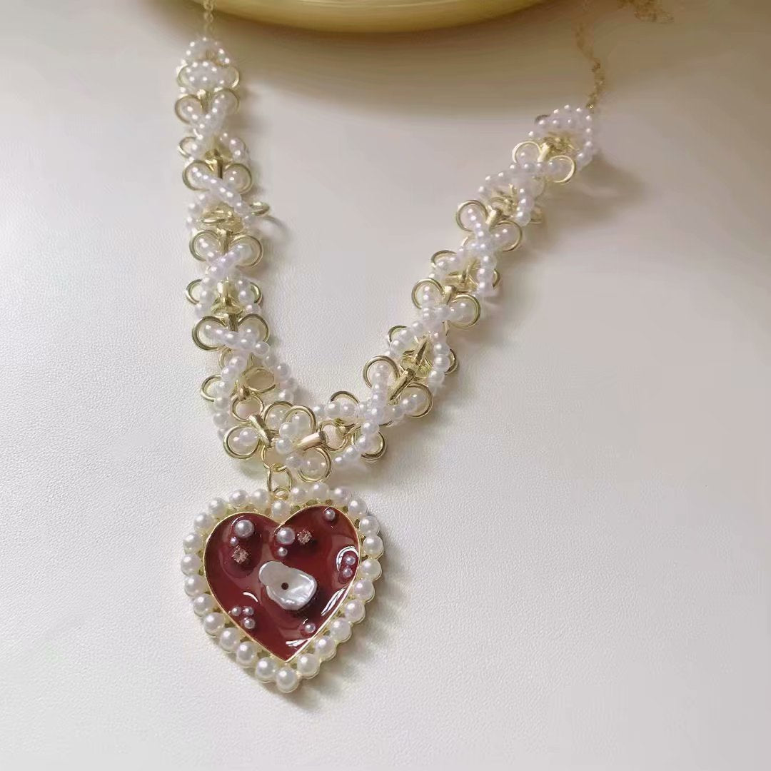 Heart-Shaped Alloy Necklace