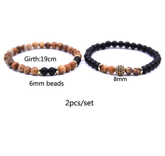 Natural Stone Bracelet Set