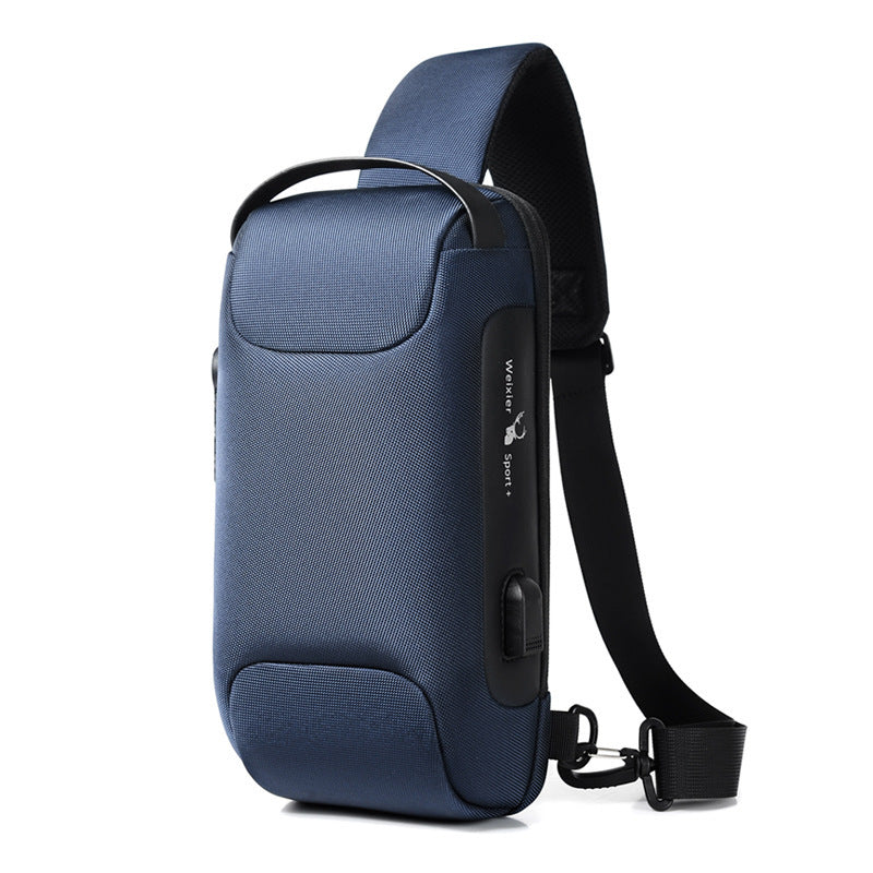 Waterproof USB Crossbody Shoulder Sling Bag