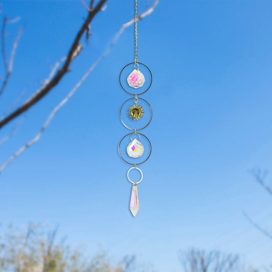 Crystal Wind Chime Star Pendant Sun Suncatcher