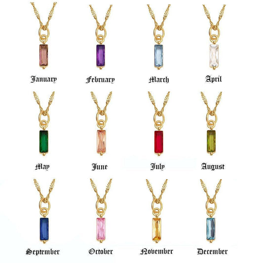 Color Twelve Birthstone Necklace