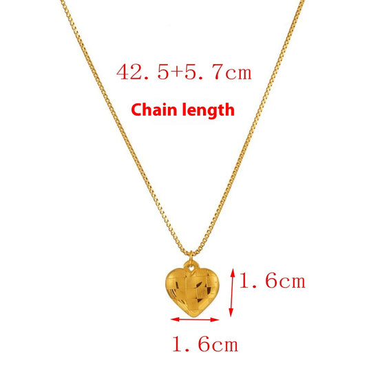 Gold Heart Pendant Necklace for Women