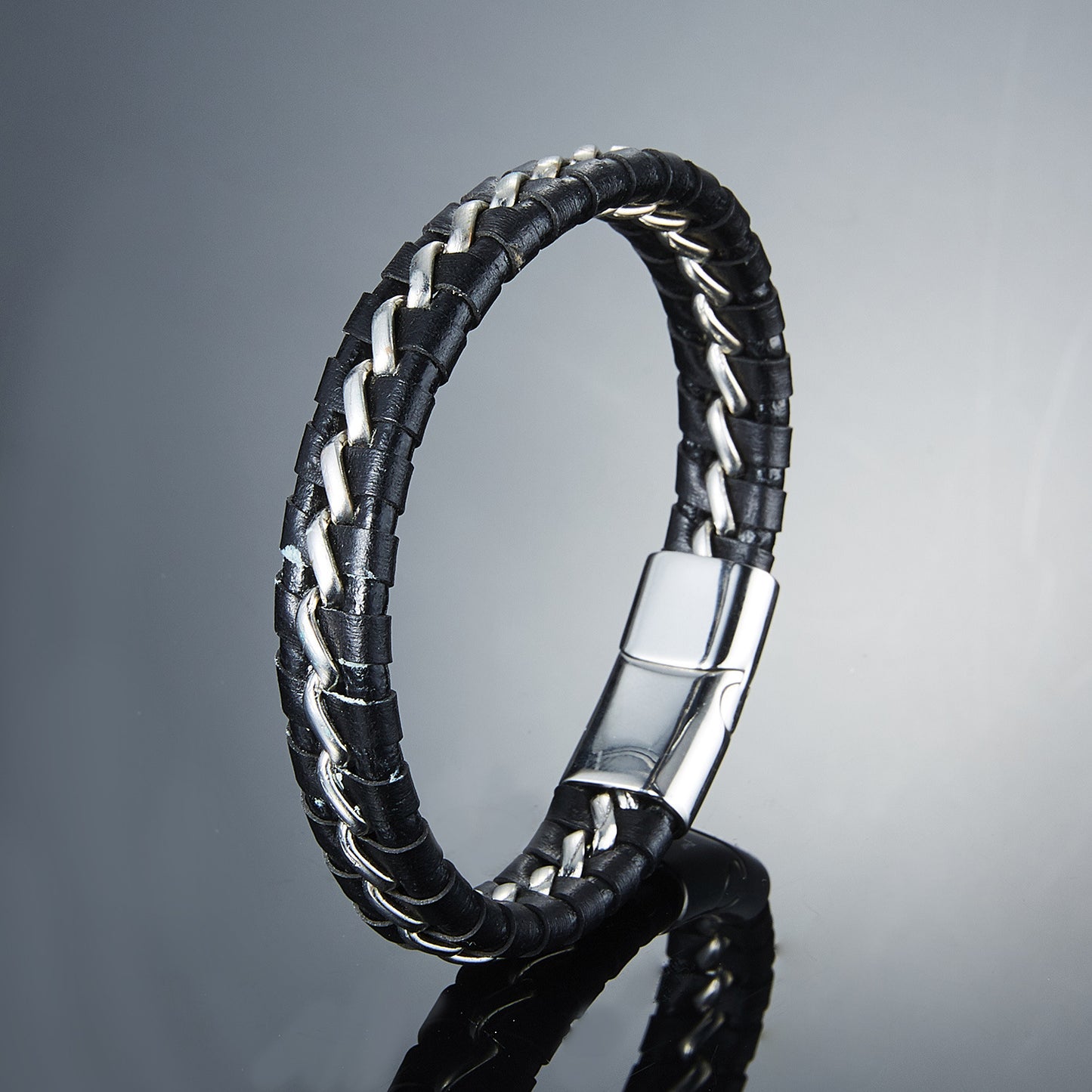 Men’s Woven Leather Bracelet