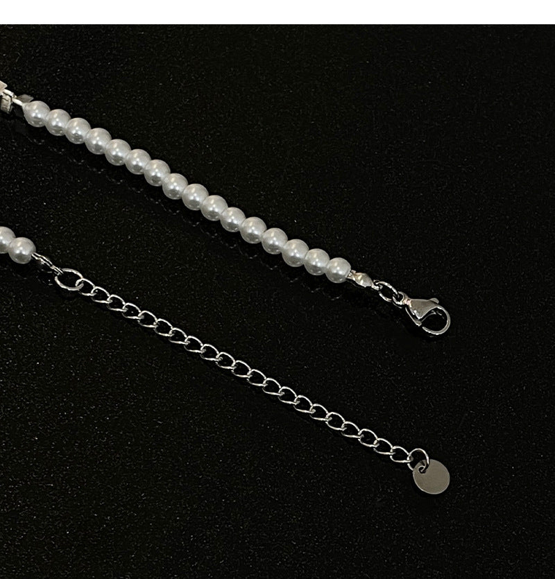 Colourful Heart Beaded Pearl Necklace