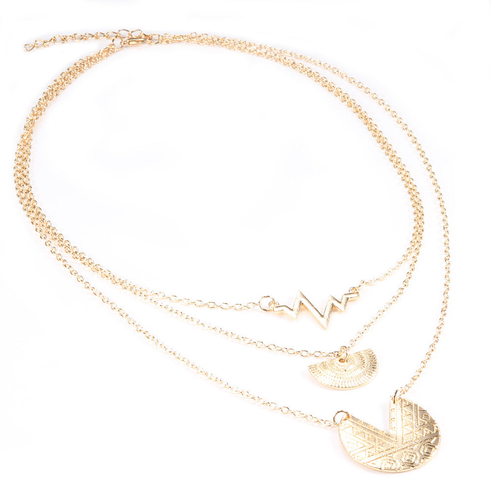 Boho Geometric Multi-Layer Necklace