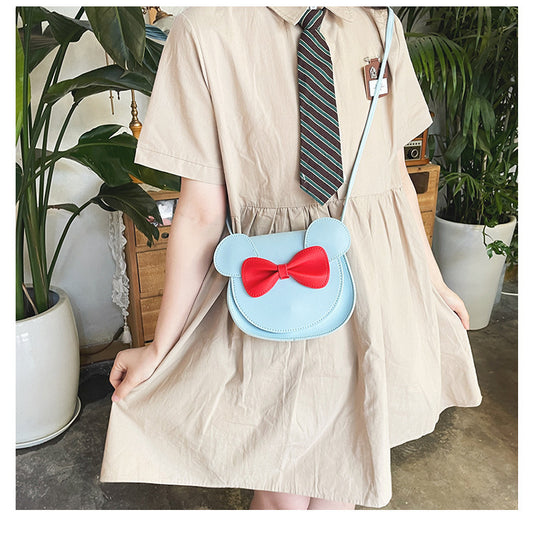 Cute Bowknot Small PU Crossbody Bag