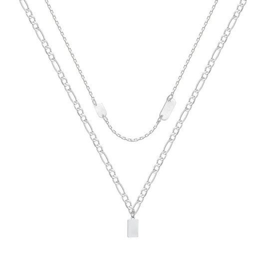 Simple Double Layer Stacked Necklace