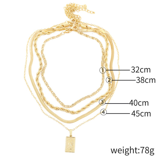 Multi-Layer Twist Chain Necklaces