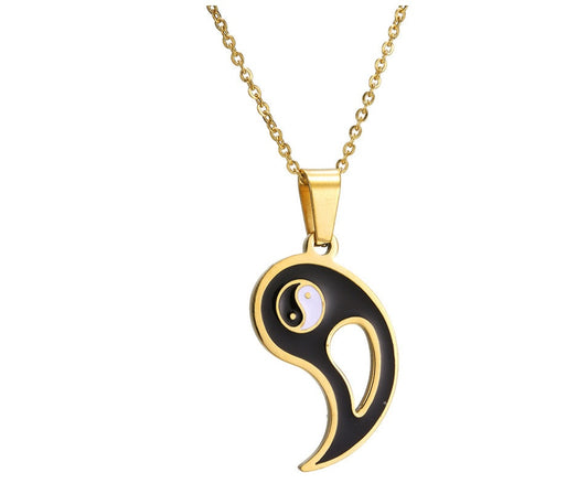 Yin & Yang Couples Necklace Set