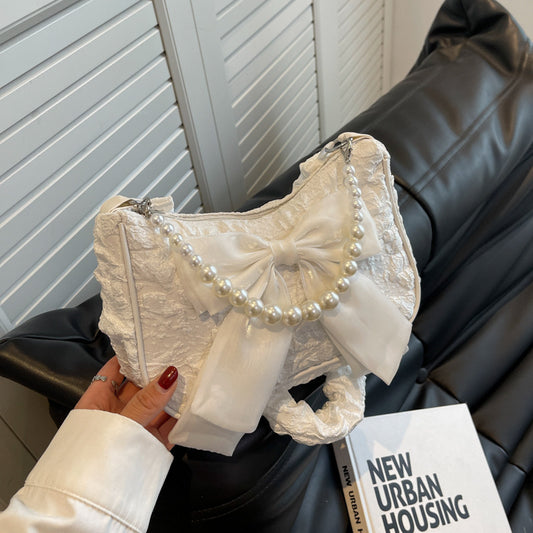Pearl Bow Underarm Bag