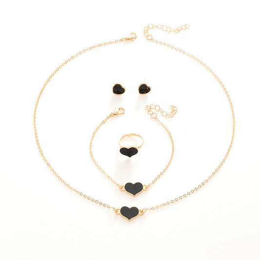 Love Heart Jewellery Women's Set