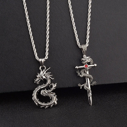 Dragon Sword Pendant Necklace