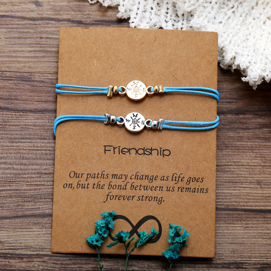 Couple Compass Bracelet Gift Set
