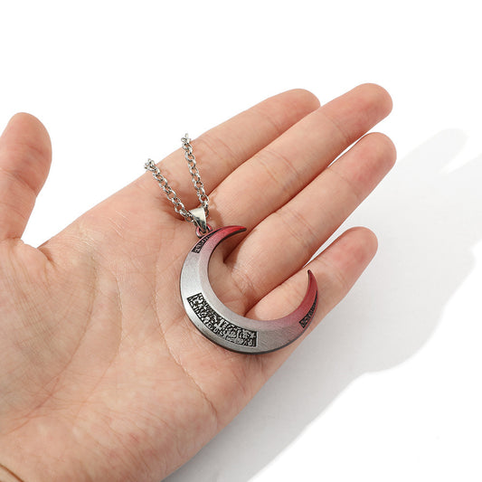 Moon Knight Pendant Necklace & Earrings