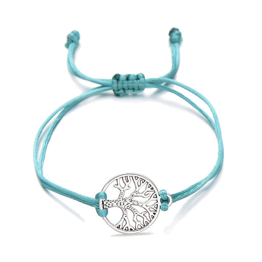 Adjustable Tree of Life Rope Bracelet