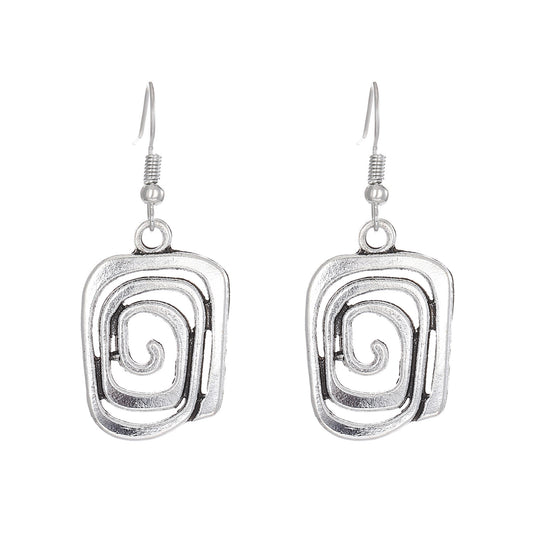 Irregular Spiral Pendant Earrings