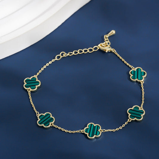 Gold Plated Clover Bracelet