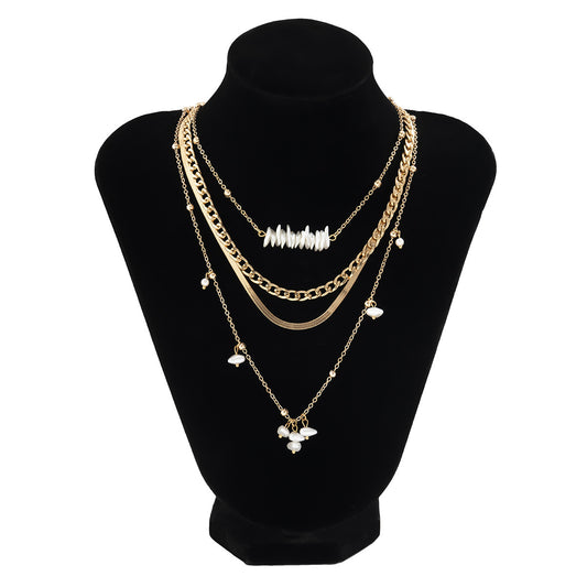 Multi-Layer Sweet Cool Suit Pearl Necklace