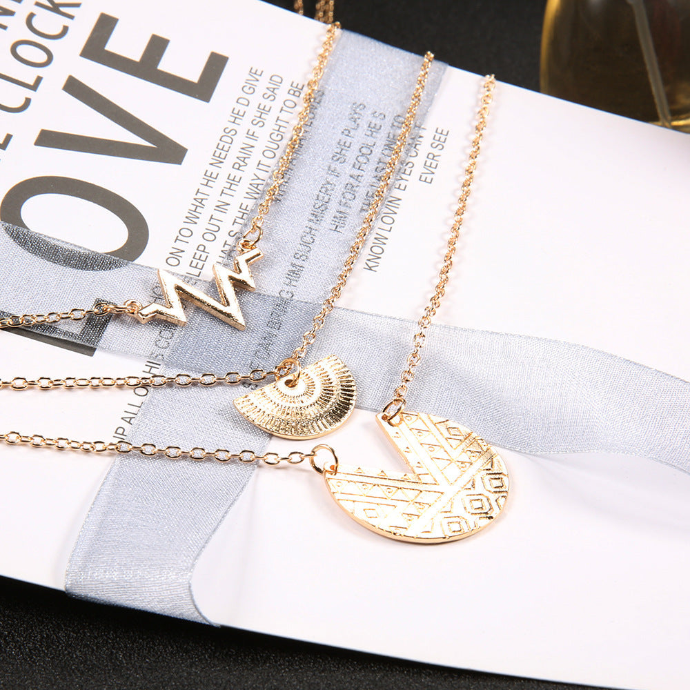 Boho Geometric Multi-Layer Necklace