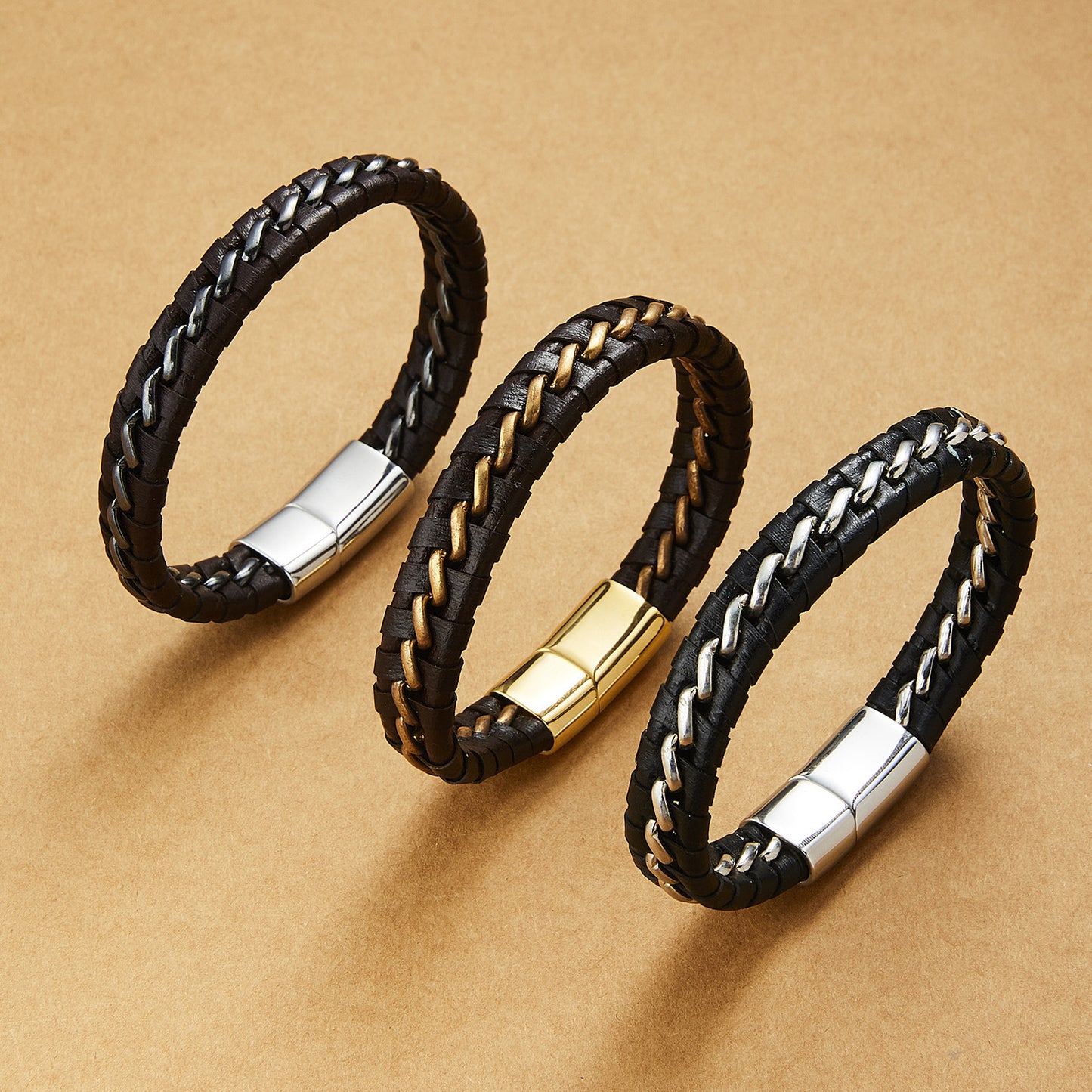 Men’s Woven Leather Bracelet