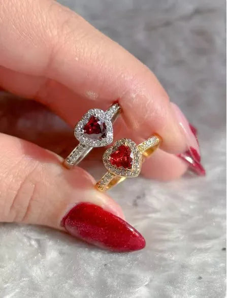 Sword & Heart Couple Ring & Bracelet Set