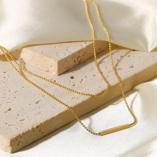 Multi Layer Rectangular Pendant Necklace