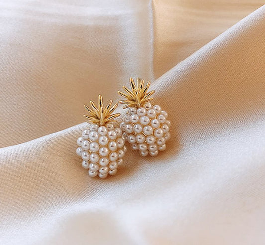 Pineapple & Starfish Pearl Earrings
