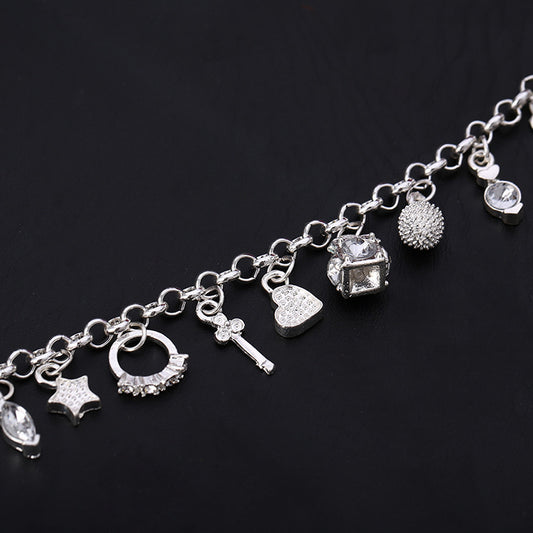 Women’s Thirteen Hanging Charm Bracelet