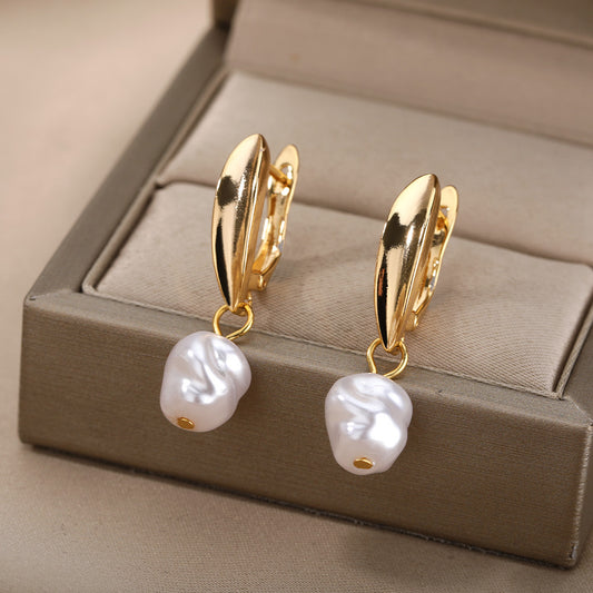 Elegant Pearl Drop Earrings for Women