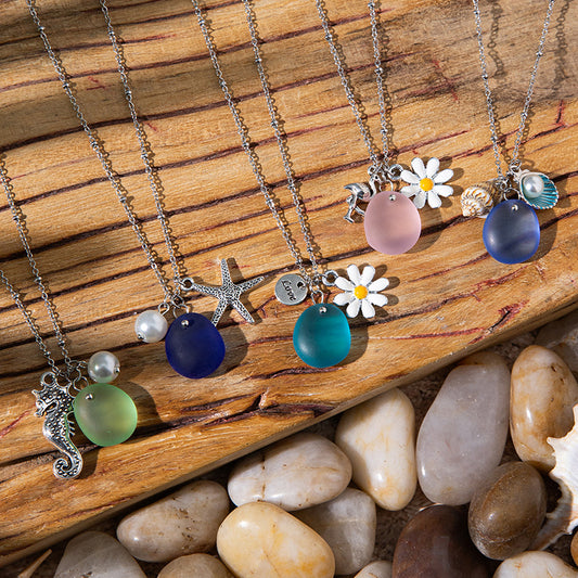 Colorful Sea Glass Necklaces