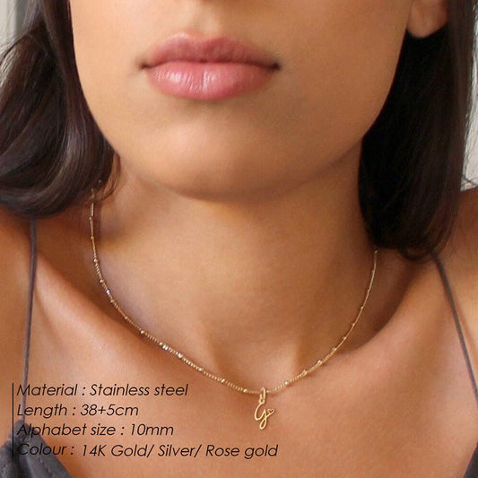 A - Z Personalized 26 Letter Pendant Necklace - Trendy Radar