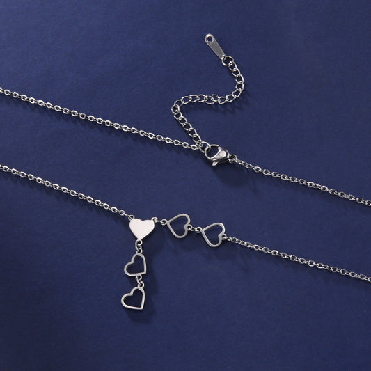 Love 5 Heart Pendant Necklaces