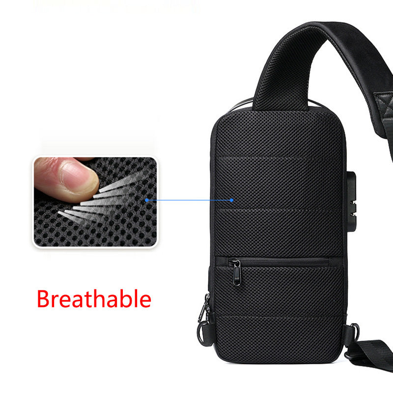 Waterproof USB Crossbody Shoulder Sling Bag