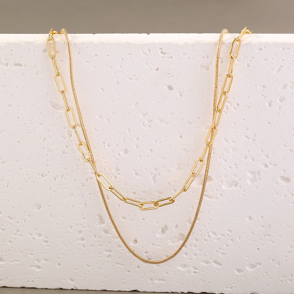 Gold Collarbone Multi-Layer Necklaces