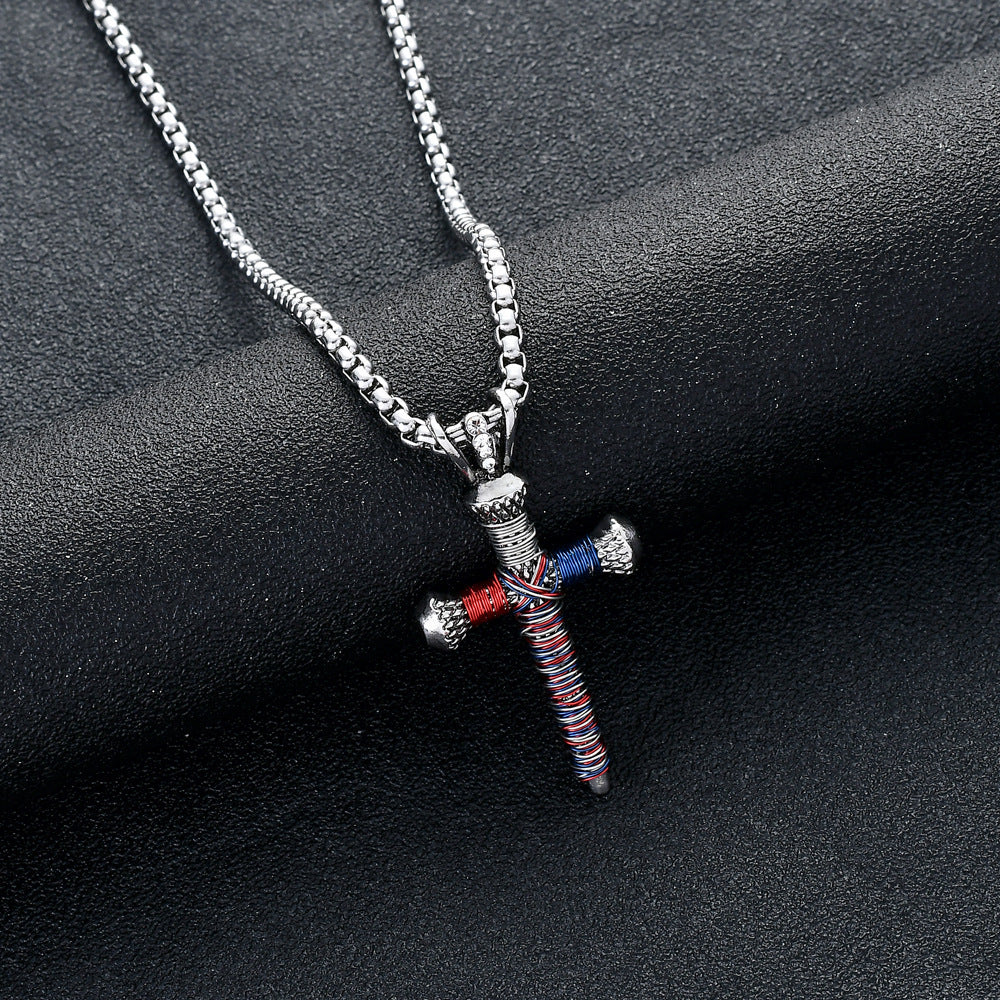 Nail Cross Pendant Chain necklace