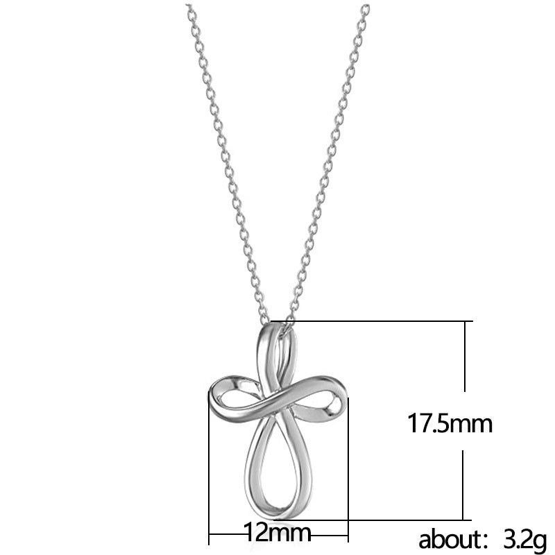 Simple Infinity Cross Chain Necklace