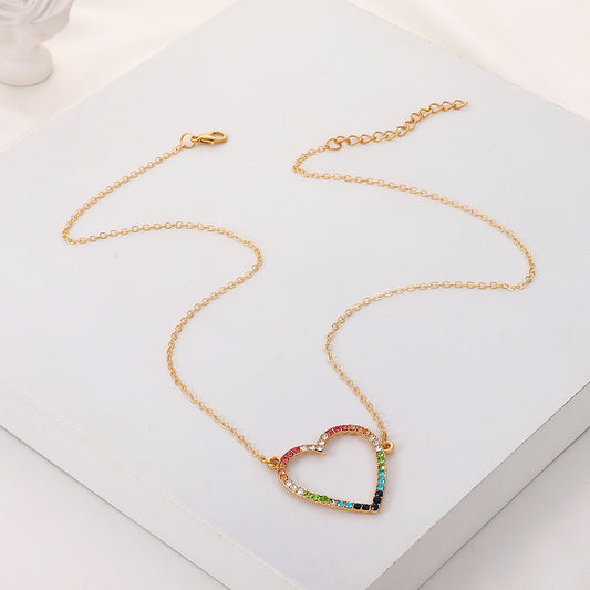 Simple Coloured Loving Heart Necklace