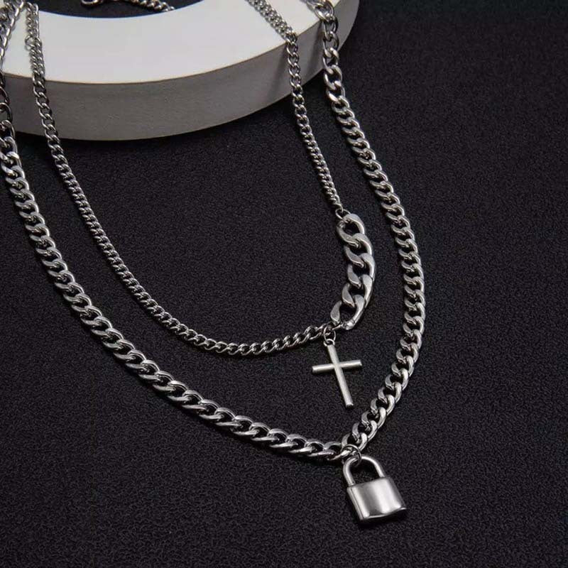 Cross Padlock Necklace