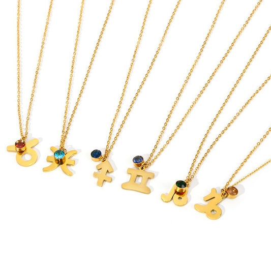 Zircon Constellation Zodiac Necklace