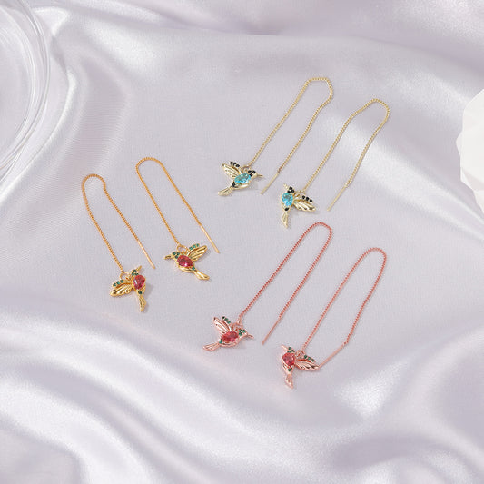 Hanging Hummingbird Earrings