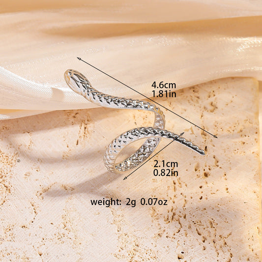Unisex Punk Gothic Snake-Shaped Open Ring