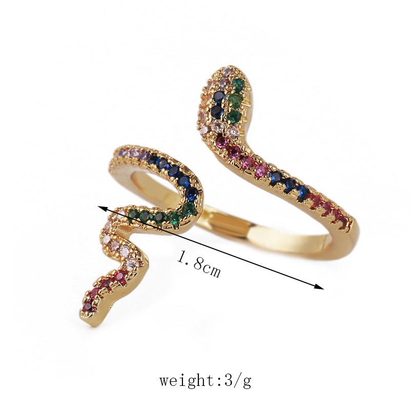 Gold Plated Animal Snake Open Ring