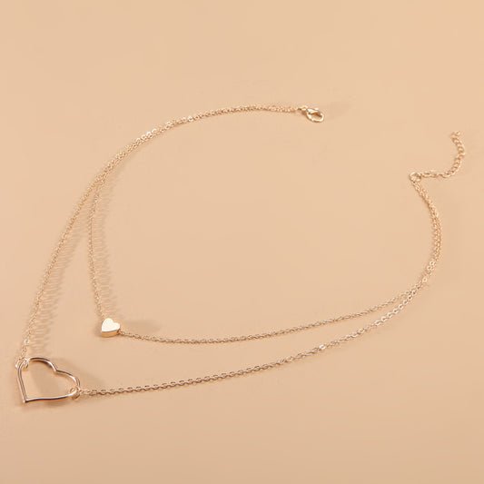 Multilayer Heart Pendant Necklace