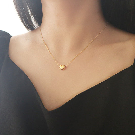 Simple Gold Love Heart Necklace