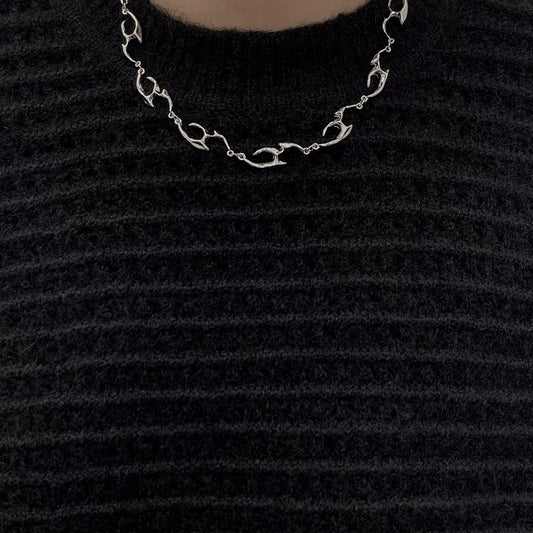 New Irregular Shaped Metal Necklace