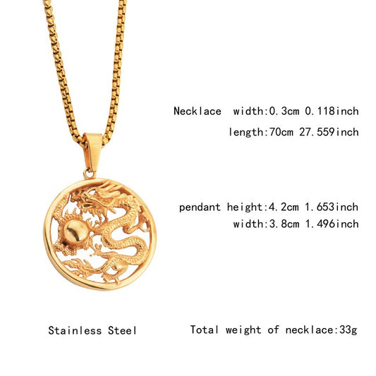 Hip Hop Dragon Necklace